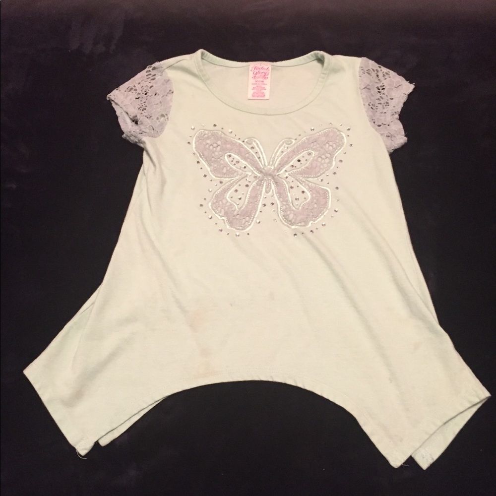 Girls butterfly shirt size 7-8